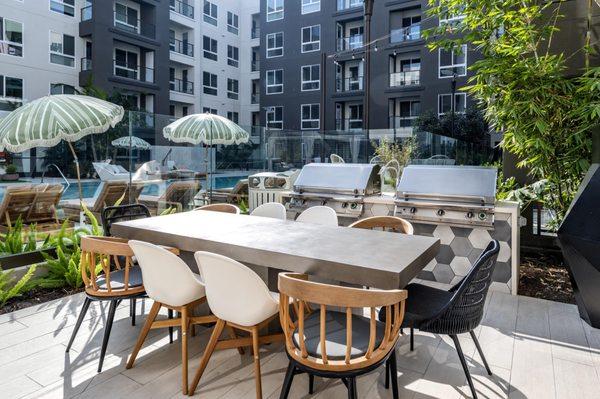 Poolside BBQ Area