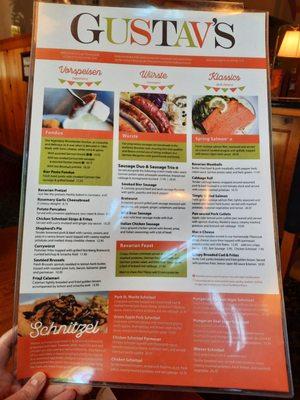 Food menu