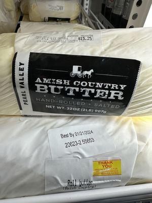 Amish Country butter; hand rolled and salted