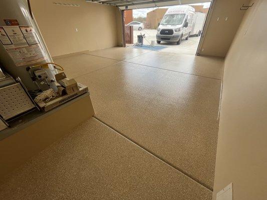 Polyaspartic garage flooring