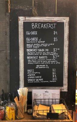 Breakfast Menu Board