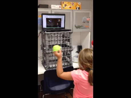 Here is one of our little ones using Timocco. This interactive program is used to increase coordination, focus, attention to ...