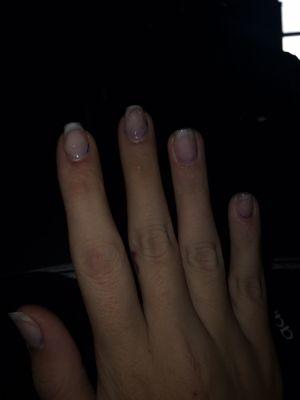 Couldn't get the acrylic on the bottom of my nails off completely.