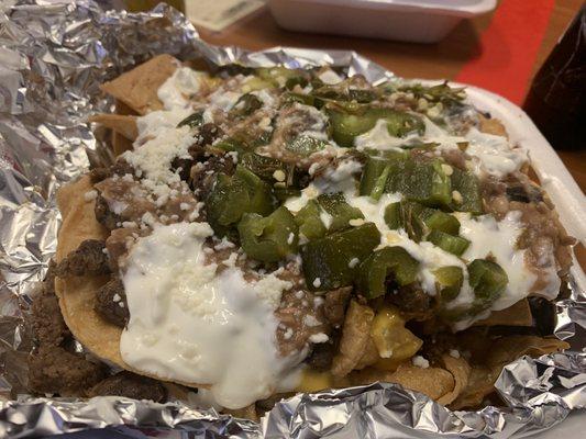 Nachos con carne