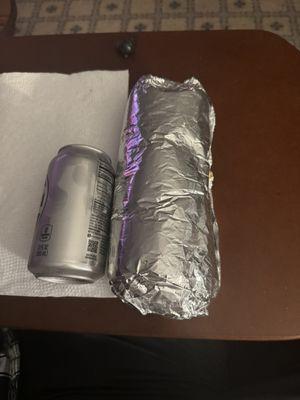 Super Lengua burrito (Pepsi for scale)