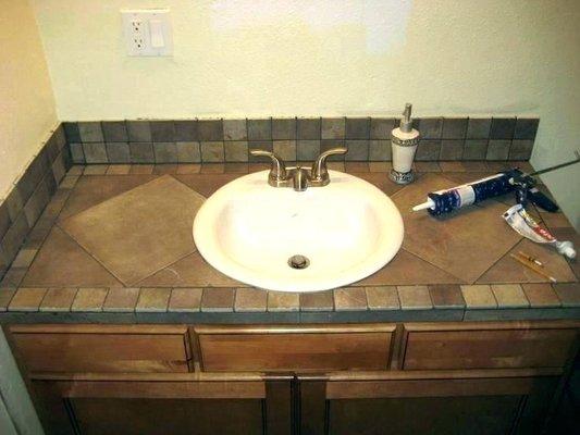 Bathroom sink installation