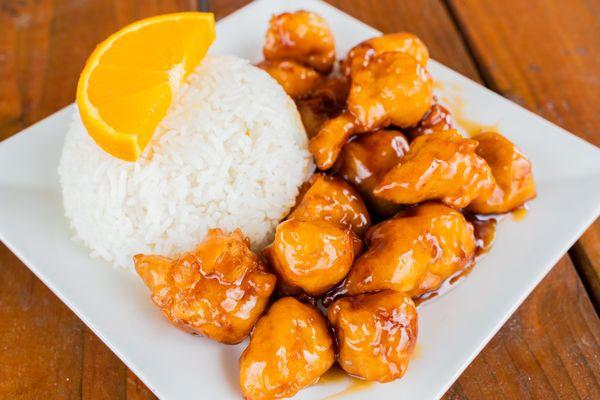 Crispy orange chicken