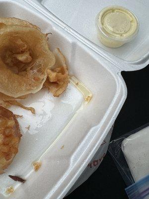 Beer battered onion rings apparently