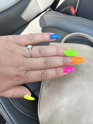 Glow in the dark nails! Something bright to match my bright & bubbly personality