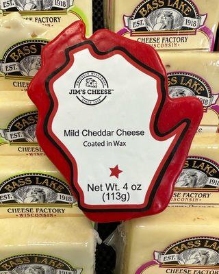 Cheese in the shape of Wisconsin!