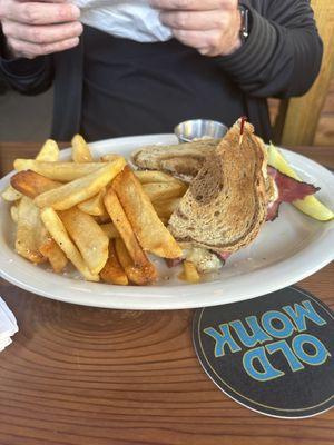 Reuben and steak fries