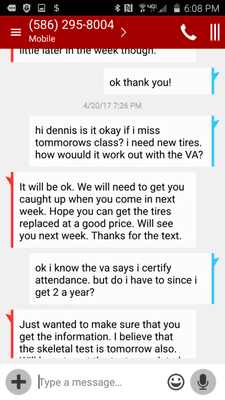 Notifying teacher of my absence (car issues) I drove an hr each way yet reported that I just failed to show and didnt know where I was.