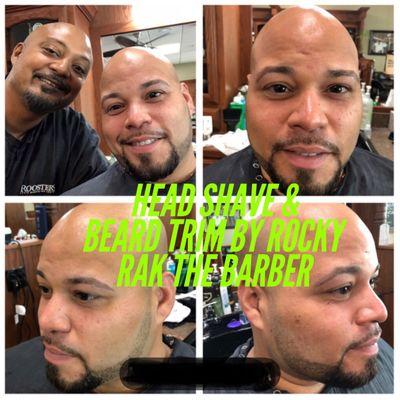 Head Shave & Bear Trim By Rocky RAK the Barber Come & Enjoy the Treatment With a Straight Razor