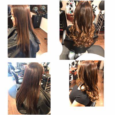 Before and after Caramel Balayage #janethsSalon47