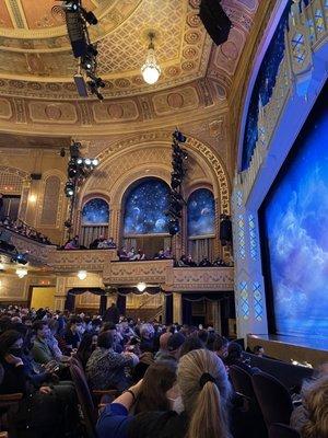 View of theatre from seat.