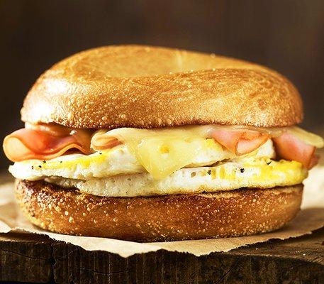 Ham & Swiss Breakfast Egg Sandwich