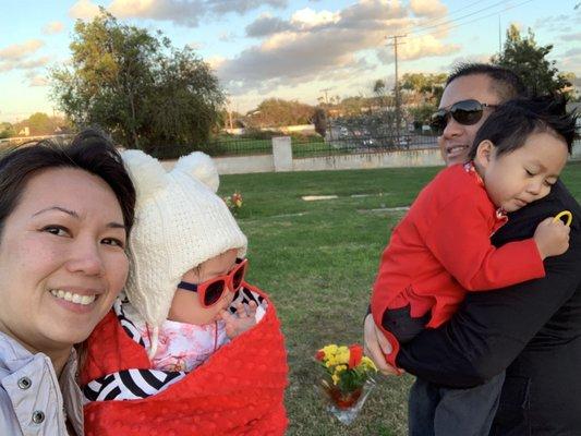 Visiting grandpa for Lunar New Year