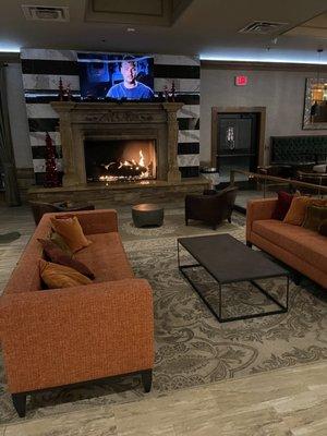 Hotel bar in the lobby.