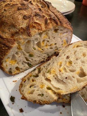 Cheddar jalapeño sourdough