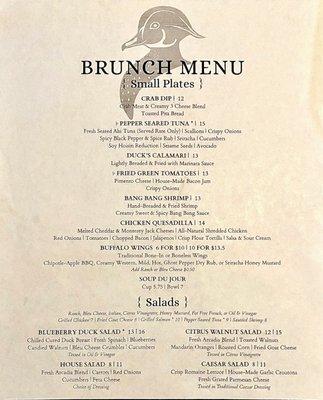 2023 Brunch Menu. Available Saturday and Sunday from open until 4pm