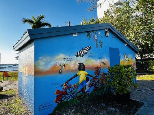 New mural on the park restroom