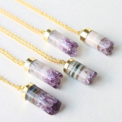 Amethyst Cylinder pendant