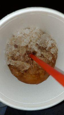 The crushed ice