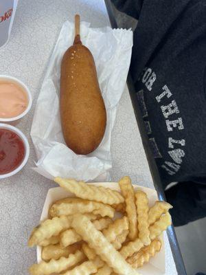 Children's corn dog meal! My son loved it