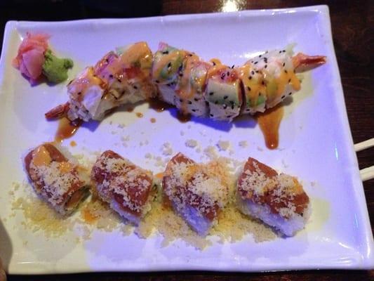 New Orleans roll and naked fish roll