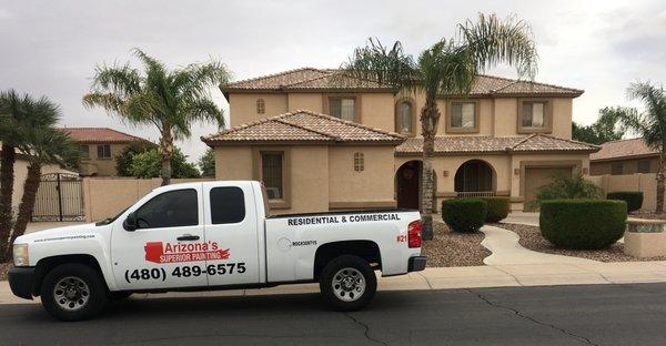 Exterior paint job in Gilbert, AZ.