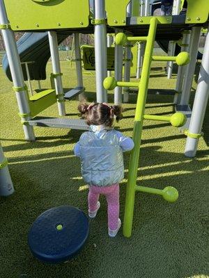 climbing area in the large park