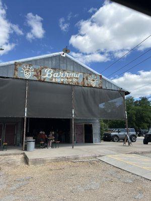 The pizza is located at this beer garden. The beer here is very good! They make it fresh