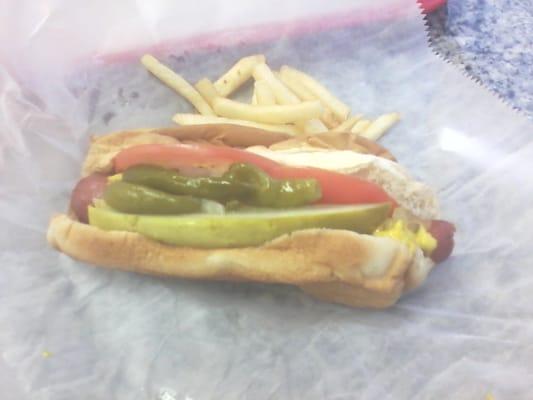 Dog and fries