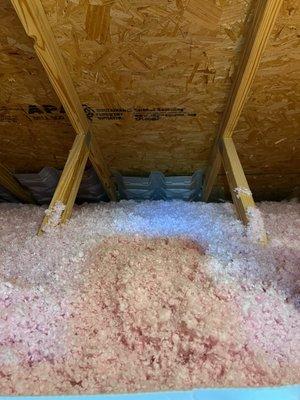 We install baffles so that your soffit vents will still vent properly even when we put your insulation deep.