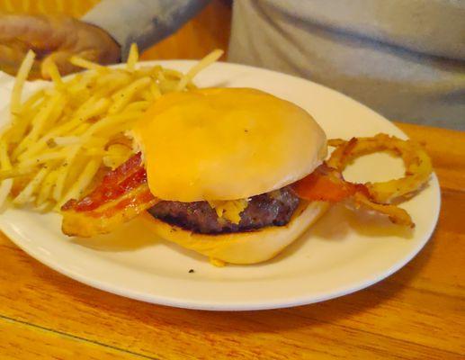 Bacon with cheese burger