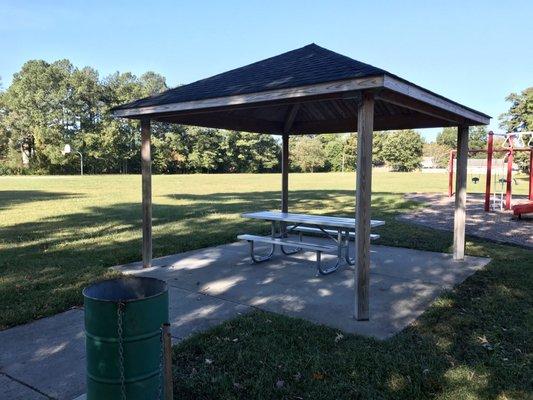 Shelter & picnic table