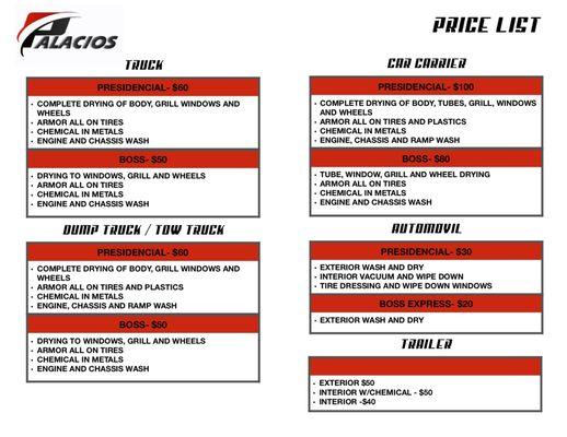 PRICE LIST!