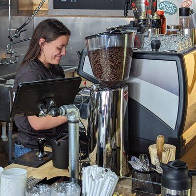 Espresso drinks expertly crafted by friendly baristas!