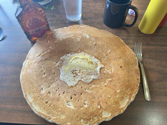 Alaskan Pancake to die for. Btw the fork in the photo is a large fork!