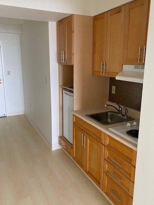 All apartments are equipped with efficiency kitchens.