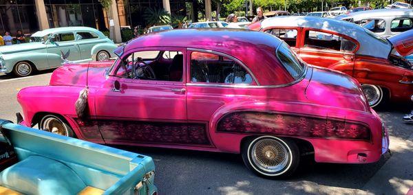 Some of the cars in the car show, by McHenry Museum. Lots of great cars to see!! :)