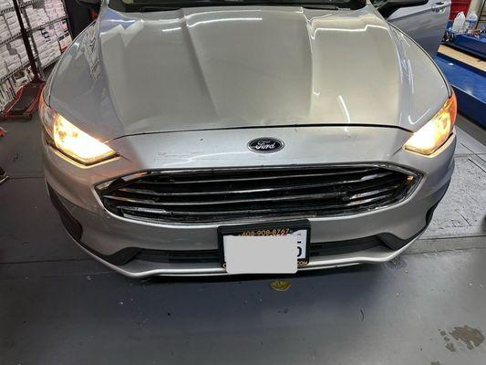 2019 Ford fusion front wheel, bearing noise and shock absorber replacement