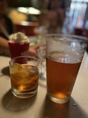 Old Fashioned and Tap beer