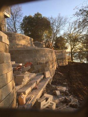 Retaining wall blocks and materials supplied by nashville by bricks