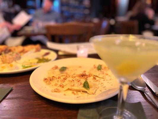 Butternut squash ravioli