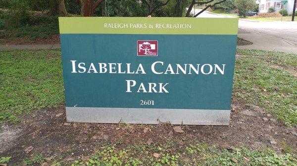 Isabella Cannon Park, Raleigh NC