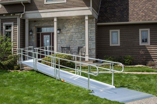 aluminum wheelchair ramp installation by Lifeway Mobility