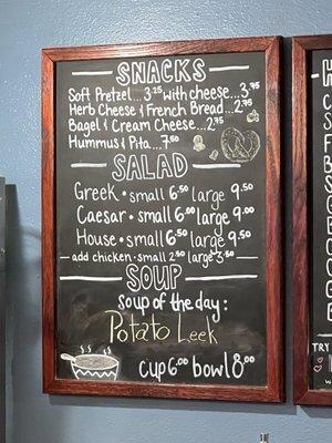 Menu items and pricing as of 01/2022.