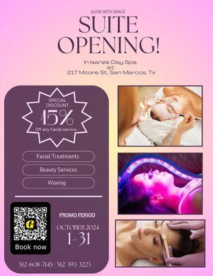 15% off any facial treatment service!