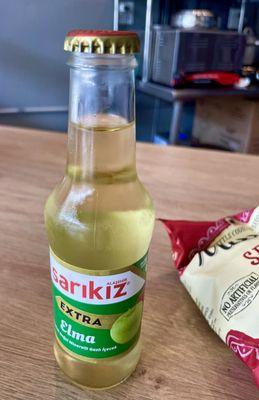 Loved their Turkish soda. This is Sarikiz soda in apple. Apple flavor is potent and refreshing.